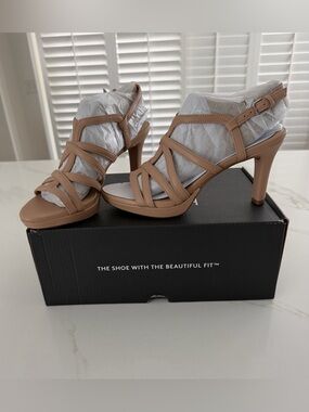Naturalizer Women's Strappy High Heel Sandals in Nude